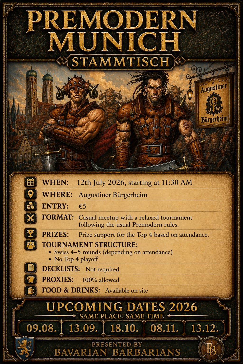 PREMODERN MUNICH STAMMTISCH